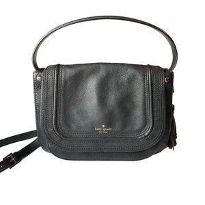KATE SPADE Crossbody Bag Pratt Street Medium Rianne Black Leather Shoulder Strap